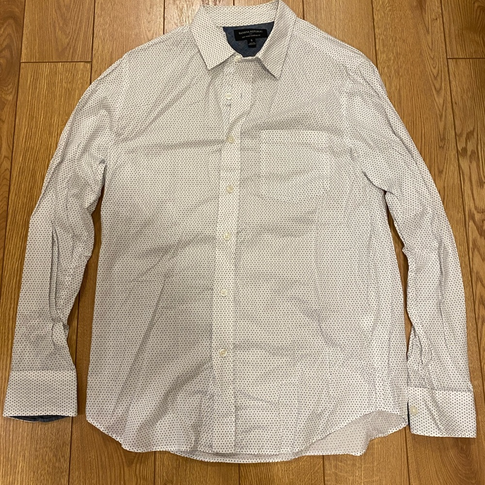 Banana Republic Soft Wash Standard Fit Button-Up Shirt, Men's Size Small